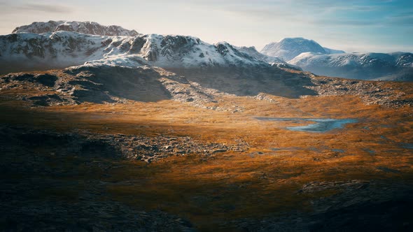 Polar Ural Mountain and Fields