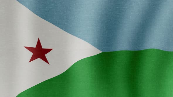 The National Flag of Djibouti