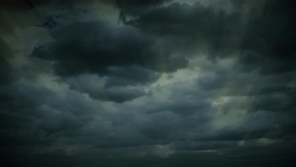 Sky with dark clouds