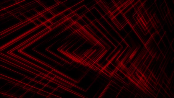 Retro Red Neon Shapes Motion Background