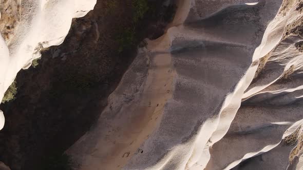 Vertical Video Cappadocia Landscape Aerial View