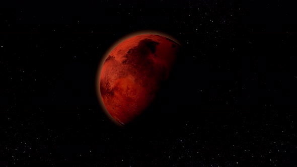 3d rendered planet mars in space.