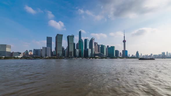 Time lapse of Skyscraper in Shanghai city