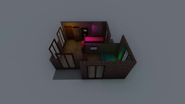 Isometric bedroom