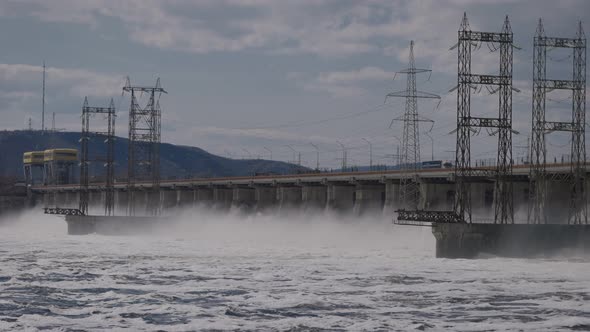 Hydroelectric Power Station on the Volga River