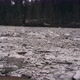 Ice Loads Drift in the River Ogre, Latvia. Stedicam Shot in Snowy Mart Day. - VideoHive Item for Sale