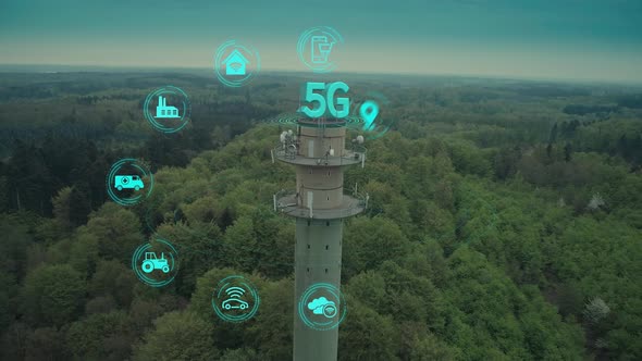 5G Network Tower Iot Internet Of Things Future Benefits Motion Graphics alt