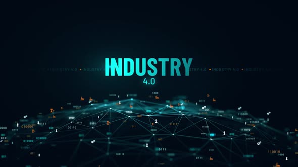 Industry 4.0 Artificial Intelligence Digital Globe Animation 4K