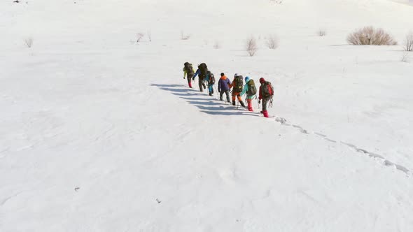 A special group of seven travelers, travels the route of the deep drifts towards the large hill to m