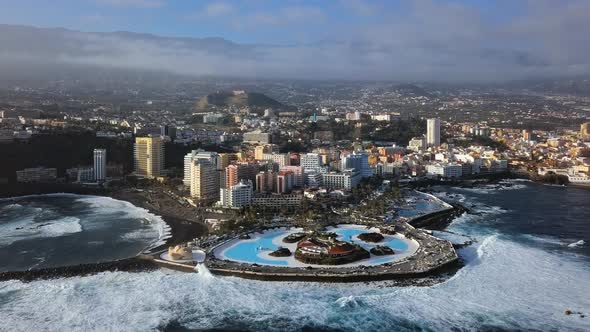 Aerial View of Puerto De La Cruz, Tenerife