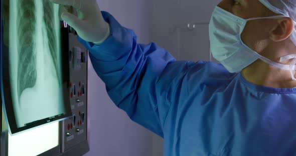 Medical professional working at a hospital alt