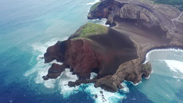 Volcanic Island of Faial in Atlantic Ocean Azores Portugal Europe