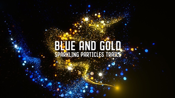 Gold and Blue Particles Trails alt