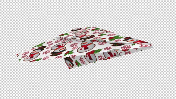 Xmas Paper Plane - Snowman Decoration - Transparent Loop alt