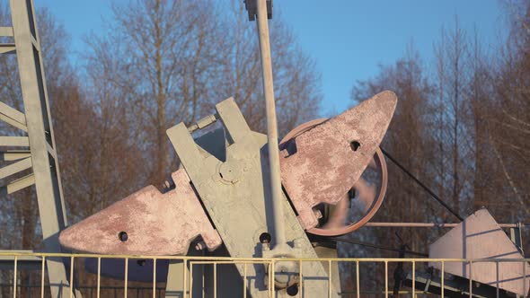 Part of the oil pumping mechanism. Oil production equipment