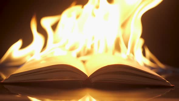 An Open Book Against the Backdrop of Fire