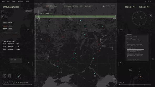 Spying software is processing data about the target object found on the plane alt