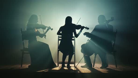 Silhouettes of Musicians