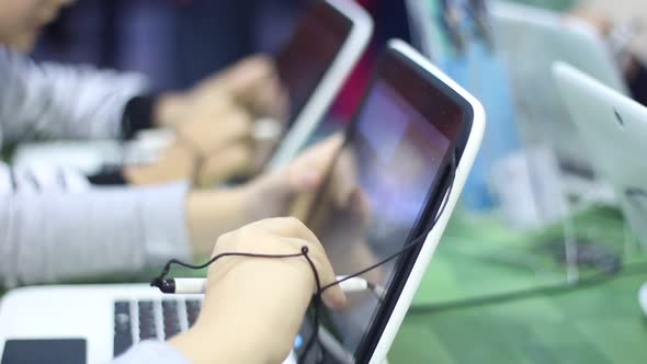 Young People Use Gadgets