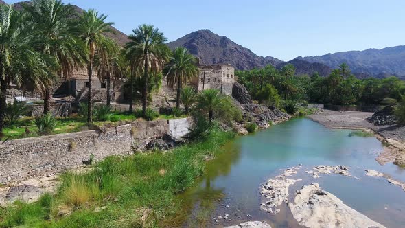 4K Wadi Mahram Samail From Side Oman