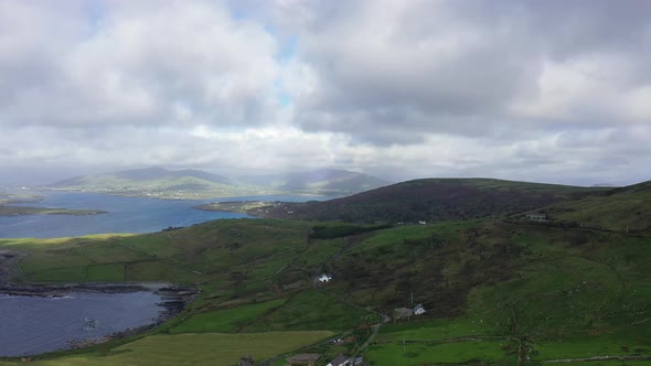 Beautiful Aerial View of Valentia Island. Locations Worth Visiting on the Wild Atlantic Way