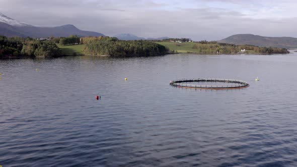 An Aquaculture Fish Farm Pen Used to Hold Fish Stocks for Food