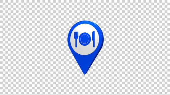 Restaurant Map Pin Location Icon