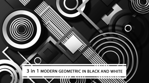 Modern Geometric In Black And White