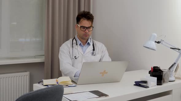 Doctor in His Office