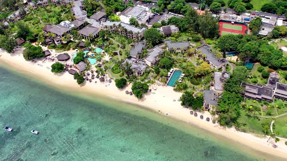 Beach and resort, Flic-en-Flac, Black River, Mauritius