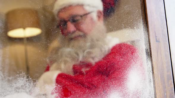 Santa claus sitting and relaxing