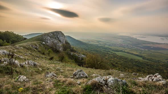 Beautiful landscape in the Czech Republic. Time lapse