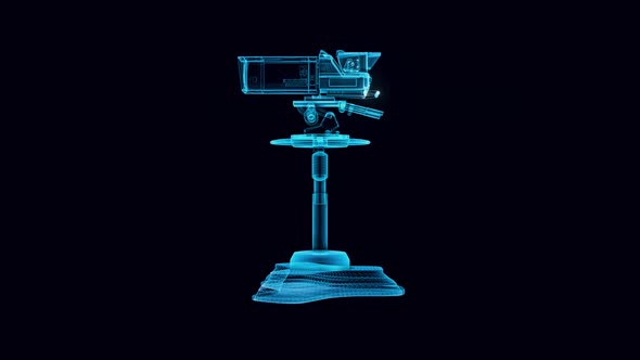 Tv Camera Hologram Rotating 4k