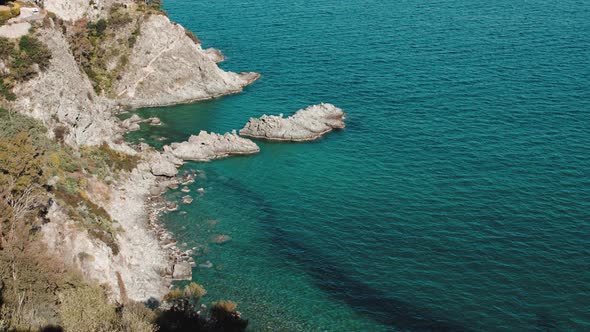 Rocky Coast Overlooking the Sea