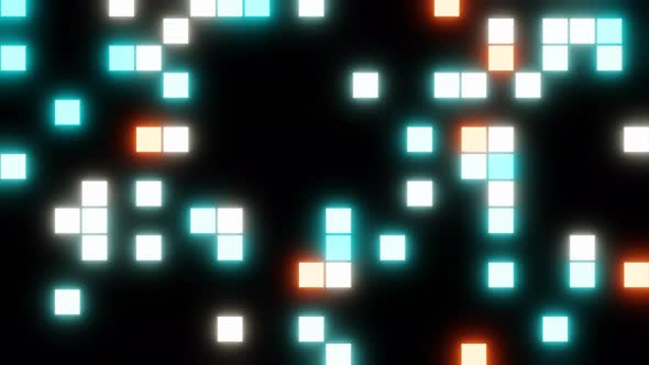 Led Neon Glowing Blinking Square Grid Dance Floor Loop Animation