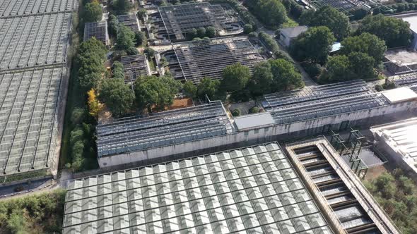 Sewage treatment plant in city