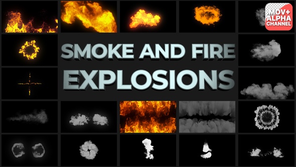 Smoke Fire And Explosions | Motion Graphics Pack alt