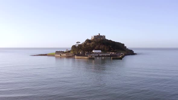 The Picturesque St Michael's Mount a Tidal Island in Cornwall UK