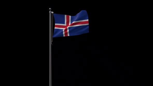 Iceland Flag With Alpha 2K