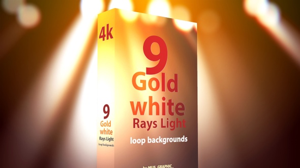 Clean Gold Rays Light Loop Background Pack alt