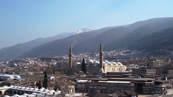 Bursa Landmark Great Mosque Time Lapse 4K