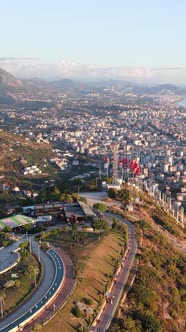 Vertical Video Alanya Turkey  a Resort Town on the Seashore