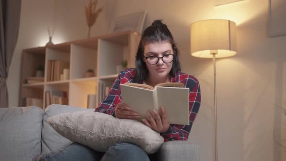 Book Leisure Reading Woman Home Story Couch