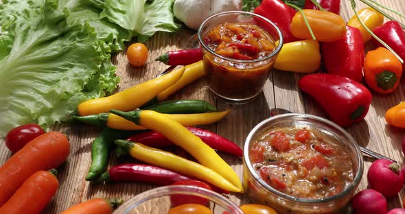 Fresh organic vegetable chutney