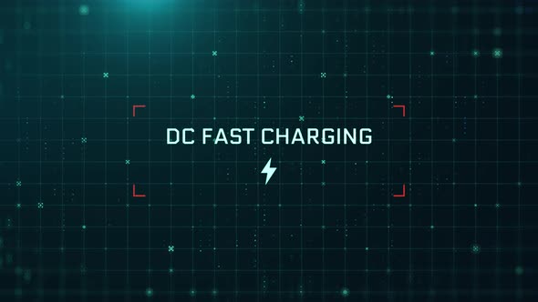 DC fast charger available display background for electric vehicle charging station