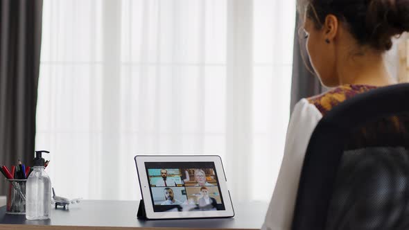 Woman During a Video Conference