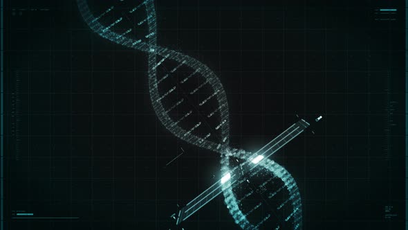 A Research Device is Investigating the Human DNA Strand for Scientific Research alt