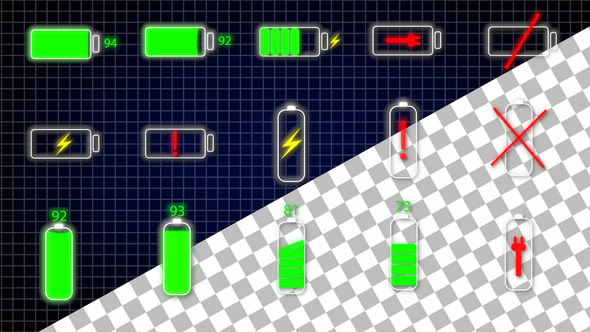 Battery Charge Icon Animations