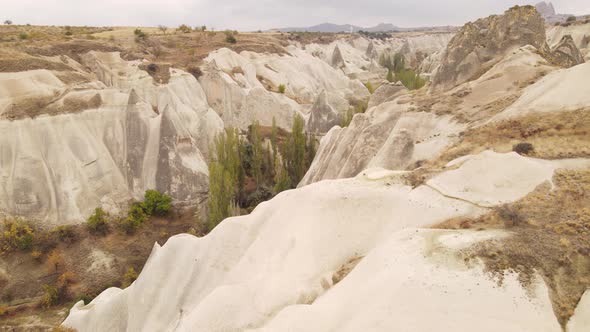 Cappadocia Landscape Aerial View. Turkey. Goreme National Park