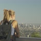 Female Traveler in Los Angeles at Viewpoint - VideoHive Item for Sale